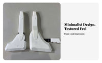 Left and Right Pair Chair Angle Adjuster Black Handle Chair Recline Mechanism White Shell