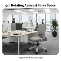 Ergonomic Task Chair Latex Seat Pad Mesh Spine Rolling Chair Adjustable Height Lumbar Support for Students, Study Room