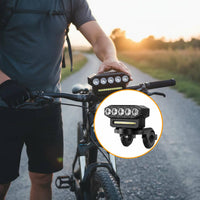 High Brightness LED Cycle Light with Alert Power Display Cycle Headlight Long Battery Life for Cyclists
