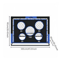 Portable Folding Soccer goals 2 in 1 Foldable Football goals Net Netting Detachable Soccer Target Net for Kids, Outdoor, Training, Backyard