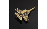 Brass Airplane Figurine Collectible Brass Fighter Jet Decorative Metal Aircraft Ornament for Aviation Fans, Aviation Enthusiasts, Desk, Bookshelf