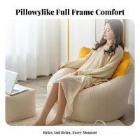 Snug Plush Pumpkin Chair Wide Seat Pumpkin-Shaped Chair Ergonomic Design Home Furnishing Modern design for Adults, Children, Students, Living Room, Bedroom, perusing corner, Balcony