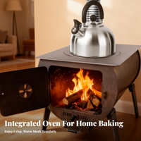 Smokeless stove heats fast, portable