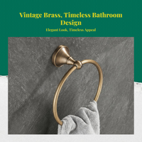 Antique copper towel rack, shelf set