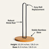 Paper Towel Holder Premium, Standing Paper Towel Holder, Modern Minimalist Paper Towel Holder, Kitchen Counter Paper Towel Holder