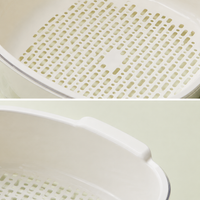 Colander Bowl Set 2-Tier Draining Bowl Plastic Vegetable Washing Fruit-Friendly Time-Saving Cooking
