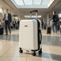 20-Inch Hard-Sided Suitcase Lateral Lock Compartment Area Hard-Sided Rolling Suitcase Rounded Corners Luggage