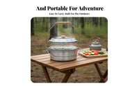 Non-Stick Camping Steamer Pot Set Lightweight 4.5L Outdoor Cooking Pot Large Capacity for Campers, Backpackers, Backpacking