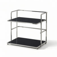 Tabletop Storage Rack Compact Desktop Organizer Portable 2-Tier Tabletop Trolley for Desk