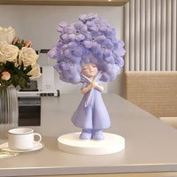 Cute Girl Figurine Gift Idea Shelf Sitter Figurine Creative Design for Entryway