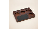 Espresso Station Base Wood Storage Board Compact Coffee Tool Organizer for Baristas