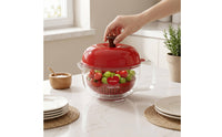 Manual Salad Dryer Centrifugal Salad Dryer with Colander Clear Drain Basket with Handle Multi-Use for Meal Prep