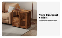 Chinese Design Design Mobile Tea Ceremony Table Movable with casters Living Room Furniture Multitier Storage Serving Cart Integrated Electric Kettle for Homeowners, Hosts, Adults, Home, Kitchen, Office
