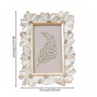 Flower-Petal Frame Gold-Edged Tabletop Display Frame