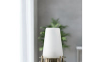 Table Lamp with Metal Base Compact Bedside Lamp Stylish for Cafe, Living Room