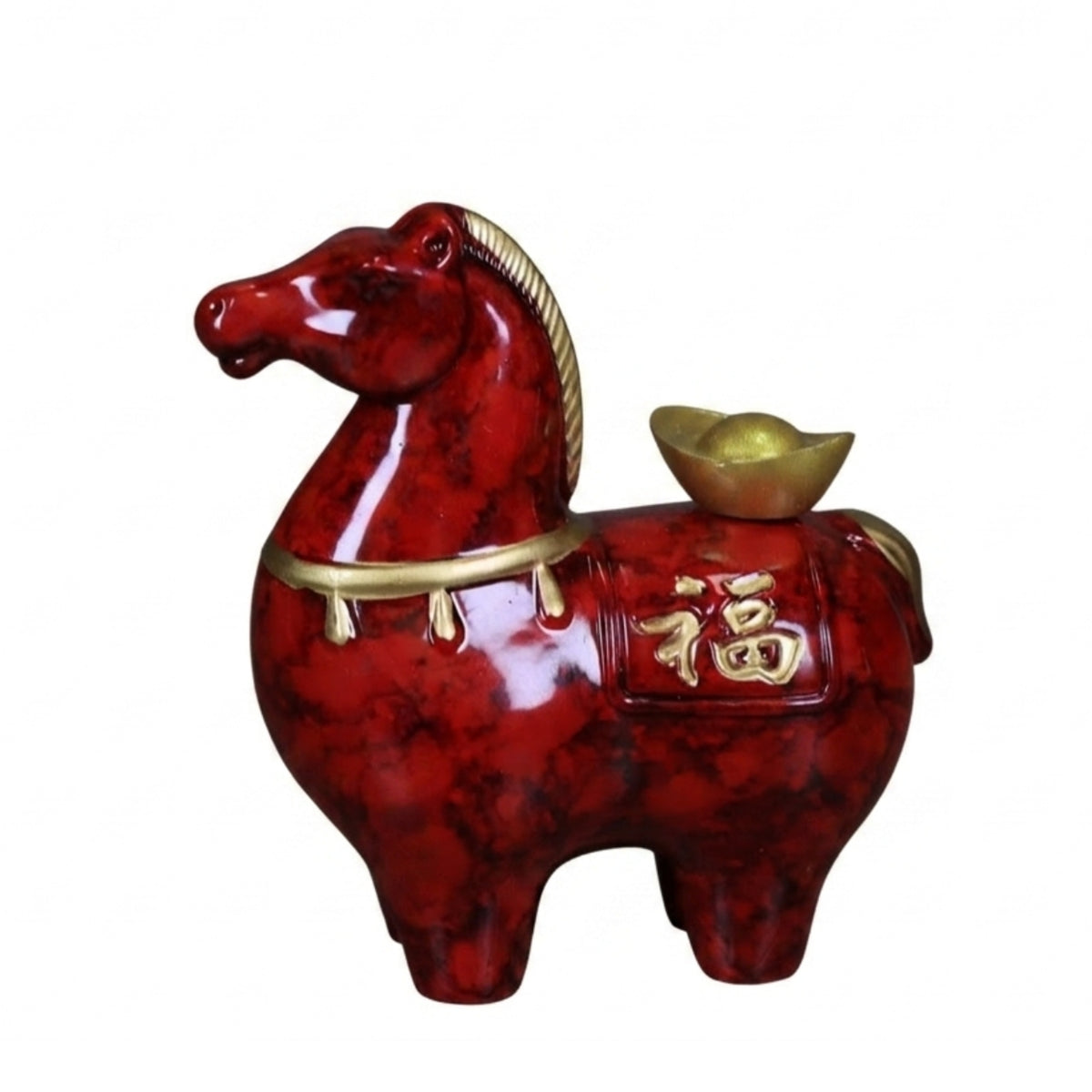 Horse Figurine with Bowl Compact Horse Figurine Tabletop Ornament for Homeowners, Collectors, Office Desk, TV Stand