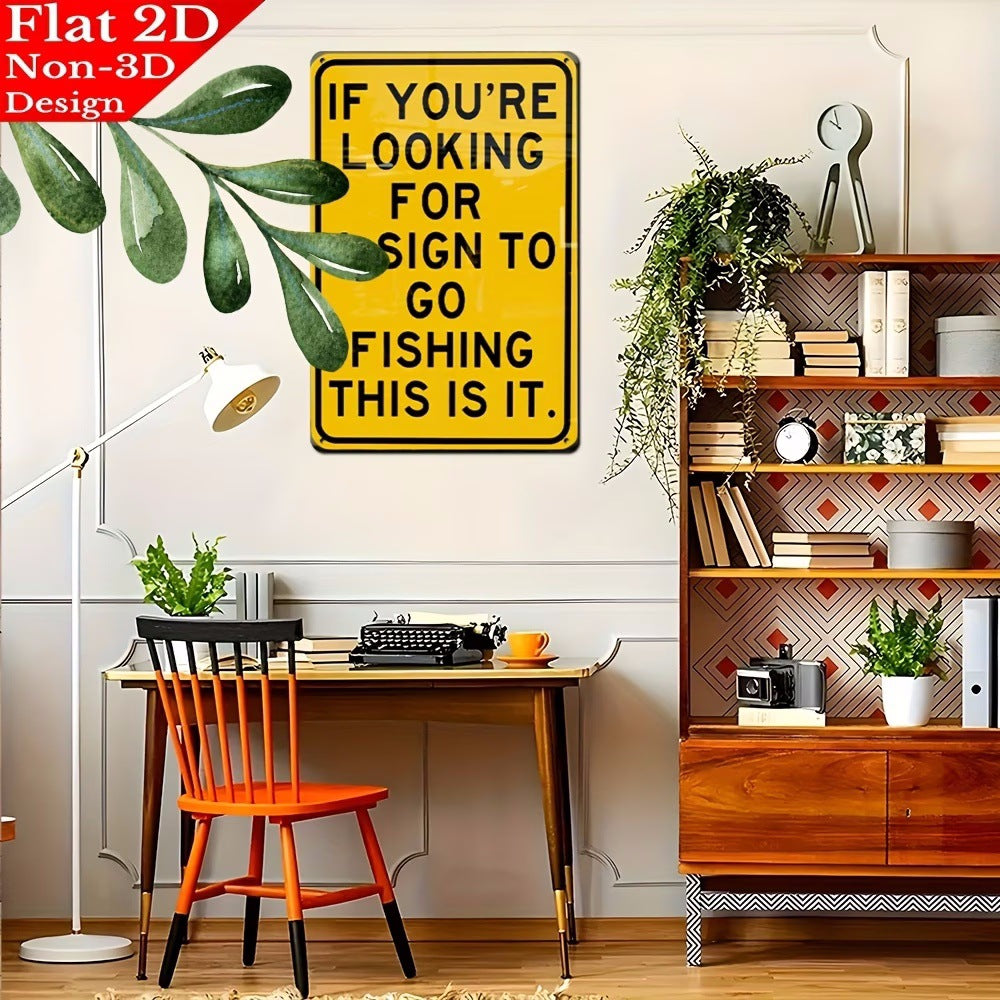 Fishing Sign for Home Farm House Decor Outdoor Fish Pond Decoration