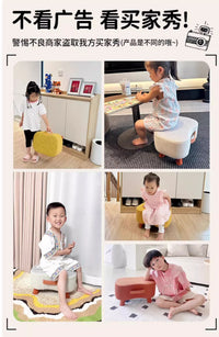 小凳子高级感客厅坐墩板凳家用沙发矮凳换鞋凳圆凳子脚凳 【肥皂凳】军绿色-高弹海绵坐垫