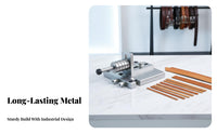 Leather Strap Cutter Replaceable Leather Strip Cutting Tool Table Top Lace Cutter Strong Duty Steel Easy To Use for Garage