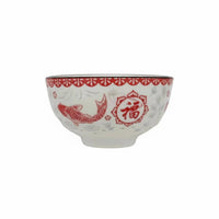 Ceramic Bowl, Red Festive Tableware, Blessing Design, Wedding, Housewarming