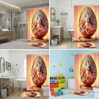 Easter Shower Curtain Bathroom Decorations Sets, Restroom Set Waterproof Easter Decor Set Non-Slip for Holiday Enthusiasts, Homeowners, Home Decoration, Restroom