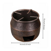 Copper Tea Heater Ventilation Control Tea Charcoal Heater Easy to Clean