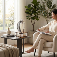 Crystal Geometric Statue Minimalist Crystal Sculpture with Base Clear Tabletop Ornament for Living Room, Bookshelf