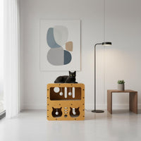 2 Levels Cat House Large Space Cardboard Cat Scratcher Cave Cozy Comfortable for Multiple Cats