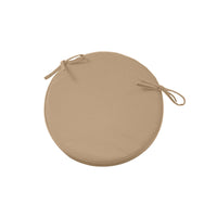 Waterproof Patio Chair Cushions with Ties Padded Outdoor Chair Cushions with Ties Khaki Round Seat Cushion Comfortable for Garden, Terrace