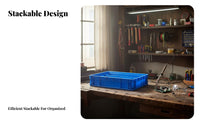 Compartment Box Screw Organizer Box Wear-Resistant Divided Storage Crate for Warehouse