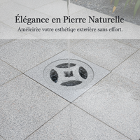 Granite Drain Grate Sesame Grey Natural Marble Sewer Cover Stone Rain Grate