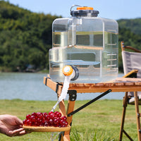 Food-Grade PC Outdoor Water Bucket with Faucet for Home, Square Water Storage Container