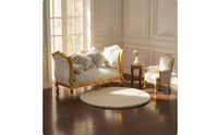 Dollhouse Sofa with Gold Frame Upholstered Miniature Settee with Ornate Frame Textured Dollhouse Sofa for Collectors, Hobbyists