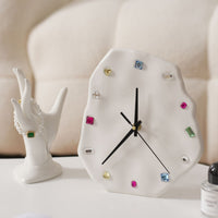 Wall Clock Irregular Ceramic Clock Creative Gift Timekeeping Device for Bedroom