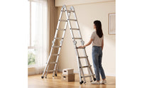 Multipurpose Multi-Position Ladder Foldable A-Shaped Ladder Folding Portable for DIYers, Home Repairs