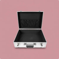 Aluminum Storage Box Shock Resistant Lockable Metal Case Double Lock for Travel