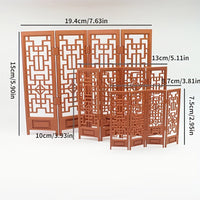 Foldable Mini Chinese Screen Model - Miniature Furniture Partition for Dollhouse Decor