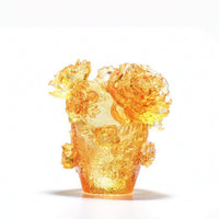 Flower Vase Sculptural Glass Vase Textured for Dining Table, Homeowners