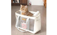 Foldable Cat Backpack Carrier Large Capacity Animal Mesh Backpack for Outdoor