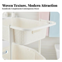 Tiered Rolling Laundry Sorter Large Capacity Vertical Rolling Hamper for Parents