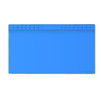Silicone Soldering Mat Electronics Repair Mat Magnetic Organizer Pad with Molded Compartments Flexible Silicone Insulating Surface Suitable for Device Repair Desk Work
