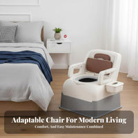 Bedside Potty Chair With Armrests Portable Toilet Sturdy and Stable Easy to Clean for Post-Surgery Patients, Attentiongivers