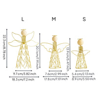 Wood and Metal Angel Ornament Modern Linear Art for Bedroom, Office