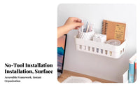 Adhesive Wall Rack Multi-Purpose Adhesive Caddy with Drawer Versatile Use