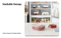 without costzer Portion Box Multi-Functional Stackable Clear food container Dishwasher Safe