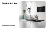 Rear-Drive Elliptical Machine Silent Digital Elliptical Machine Space Saving Cross for Beginners, Indoor