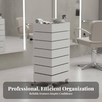 Salon Assistance Cart Space Saving Multi-Tier Storage Trolley Rolling Utility Cart Sturdy Mobile Storage Cabinet on Wheels