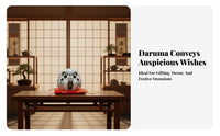 Creative Gift Daruma Doll Coin Box Vintage Design Daruma Coin Box Exquisite Craftsmanship for Business Owners, Home Entrance, Office Desk