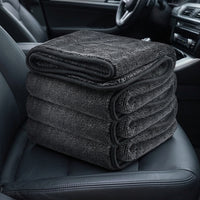 Microfibre Cloth Car Drying Towel, Double Sided Towel with Spiral Weave, 50x60cm Microfibre Cloth for Clear Car Cleaning and Detailing