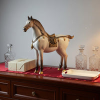 Auspicious Horse Sculpture Good Luck Gift Chinese Design Horse Ornament